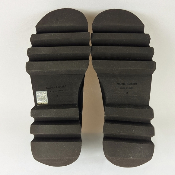 Paloma Barceló Teseo Iris Saw Edge Platform Loafer Moka Brown EU41 US 10.5 NIB - Picture 7 of 15